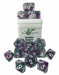 Role 4 Initiative - Goblin Green With Symbol Numbers Arch'D4 15pc